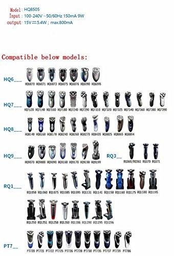 USonline911 15V Power Razor Charger Cord Adapter For Philips Norelco Shaver HQ8505 US Plug For Norelco 9000 7000 5000 3000 Series Electric Shaver Razor, Aquatec, Arcitec, Multigroom Beard Trimmer Adapter