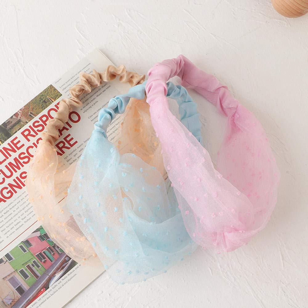 moaspr Girls Headbands 3 Girls Send A Broken Flower Hair Hood Chiffon Headband Wide Side Knot Headband Headband Hair Card-S