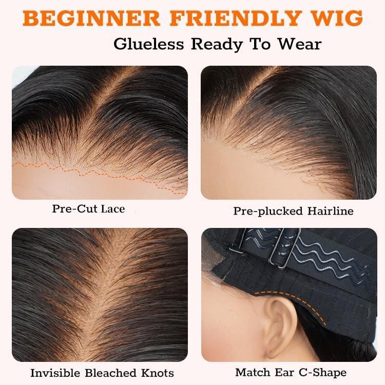 west kiss west kiss Hair Ready And Go Glueless Wigs Human Hair Pre Plucked Curly Lace Front Wig Human Hair Glueless Wigs Human Hair Pre Plucked Pre Cut 4x7 Lace Closure Pre Cut Glueless Wigs For Women 18 Inch