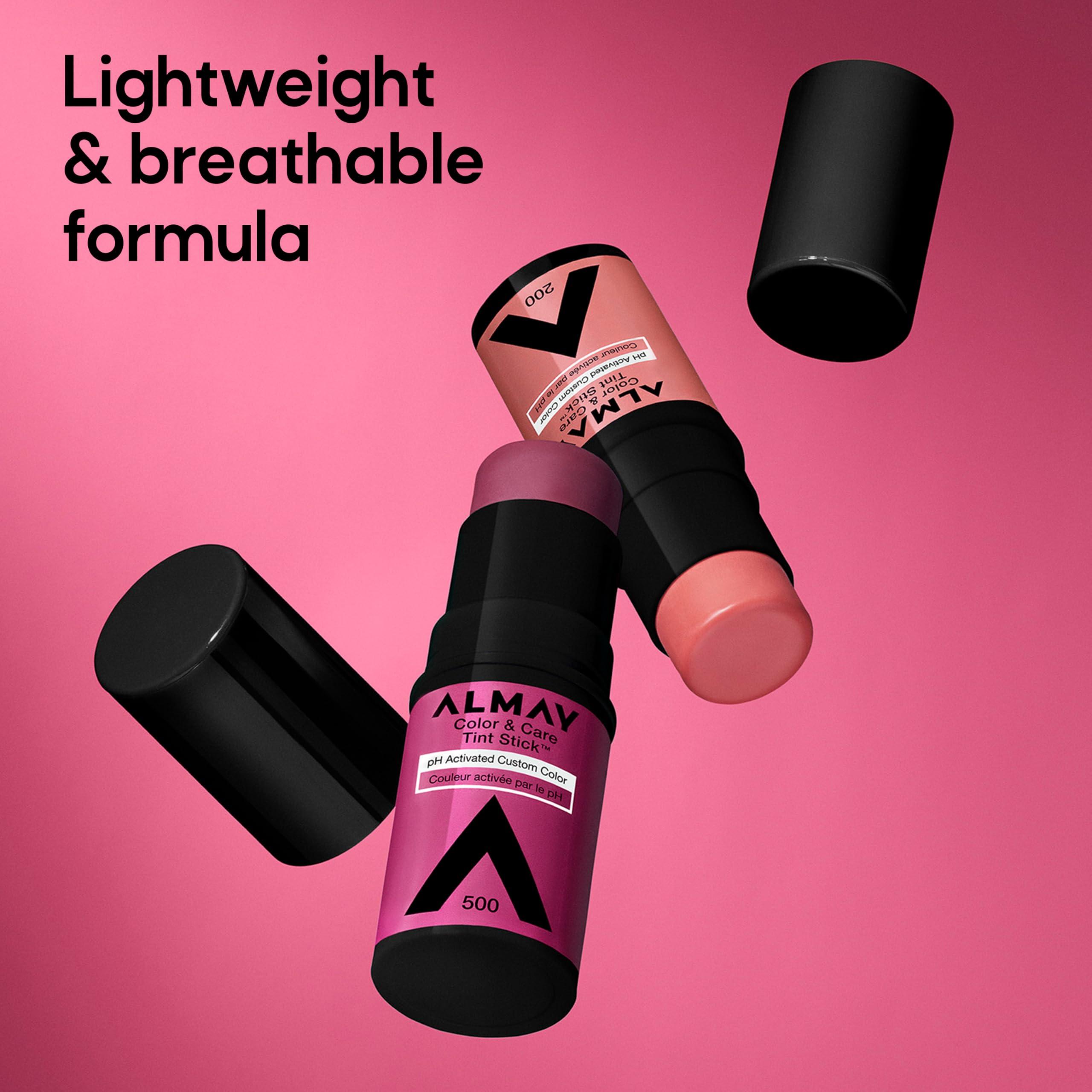 Almay Almay Lip and Cheek Tint, Color & Care Tint Stick, Multi-Use Moisturizing Blush and Lip Color, Dewy Finish, 400 Nude Flush, 0.25 oz