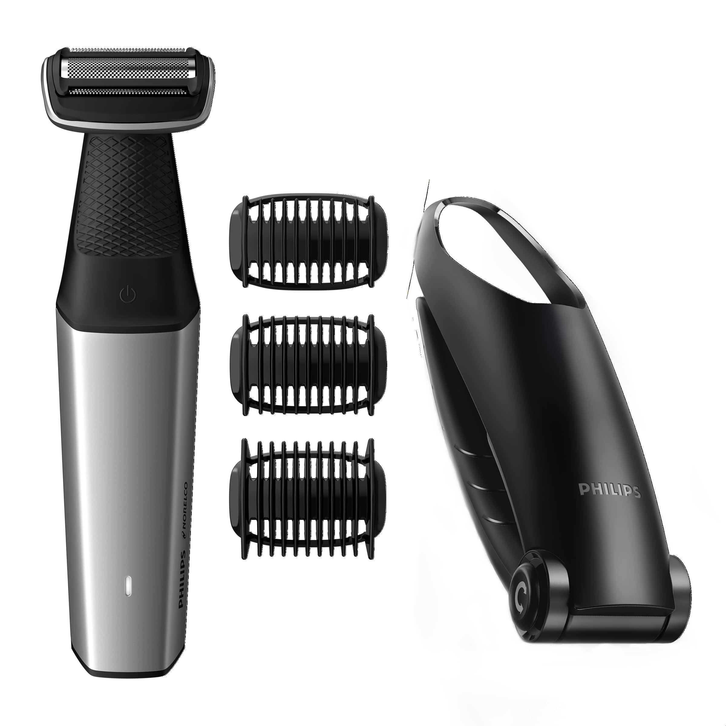 Philips Norelco Philips Norelco Bodygroom Series 5000 Showerproof Body & Manscaping Trimmer for Men with Back Attachment, BG5025/40 + Philips Norelco Genuine Bodygroom Replacement Trimmer/Shaver Foil, BG2000/40