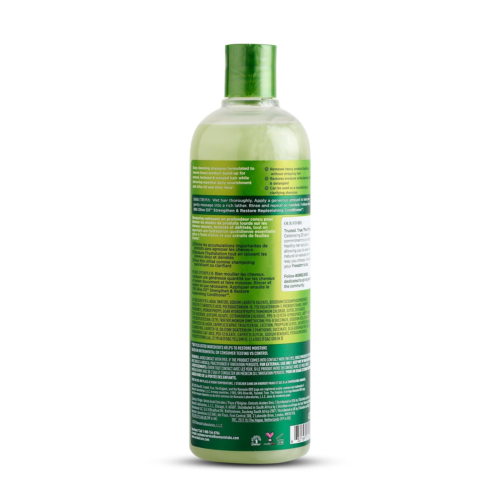 ORS ORS Olive Oil Classics Deep Cleansing Shampoo Infused with Aloe Vera for Rejuvenating Moisture Olive Oil Strengthen & Nourish Replenishing Conditioner - Bundle