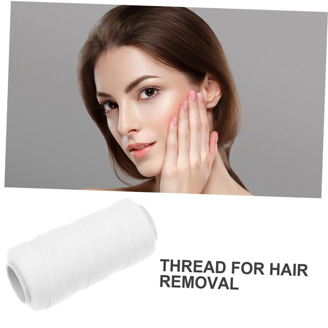 Hemoton Hemoton 5 Rolls Face Puller Hair Threading Tool Thread Threading Machine Thread Hair Removal Machine Thread Hair Epilator Thread Eyebrow Threading Thread Cotton Thread White