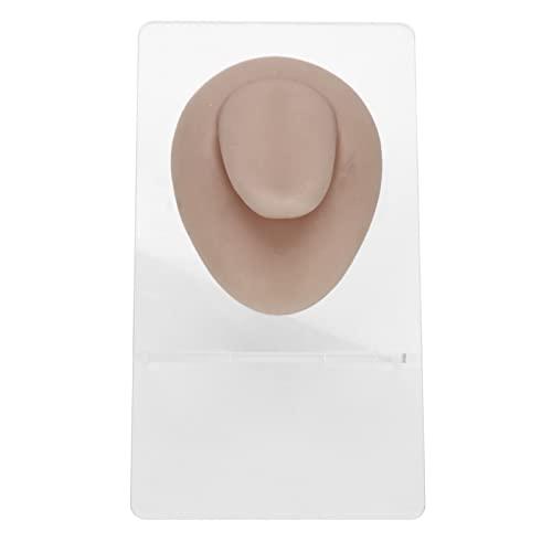 AMONIDA Piercing Body Model, 3D Vivid Silicone Piercing Practice Model, for Eyebrow Piercing, Nose Piercing, Lip Piercing, Tongue Piercing, Navel Piercing, Ear Piercing(Deep Skin Color)