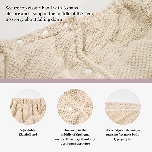 TOCOHO TOCOHO Women Microfiber Bath Wrap Towel and Hair Drying Towel - Adjustable Soft Body Wraps Dress with Hair Towel, Super Absorbent to Quick Drying Hair and Body (Khaki)