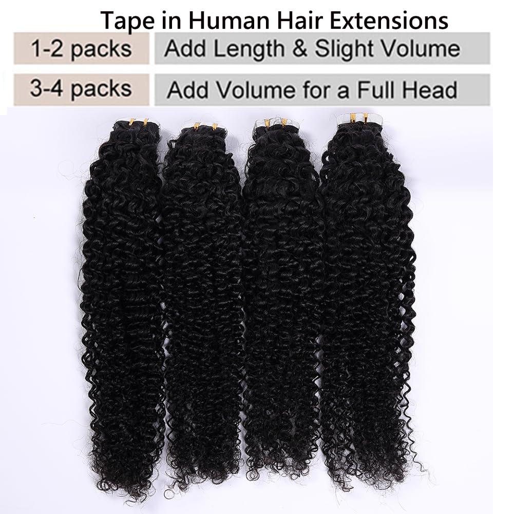 Kiss darling LASHES Deep Curly Tape In Hair Extensions Human Hair Deep Wave Tape In Hair Extensions Human Hair 40pcs/100g Tape Ins for Black Women Human Hair 30\"Inch