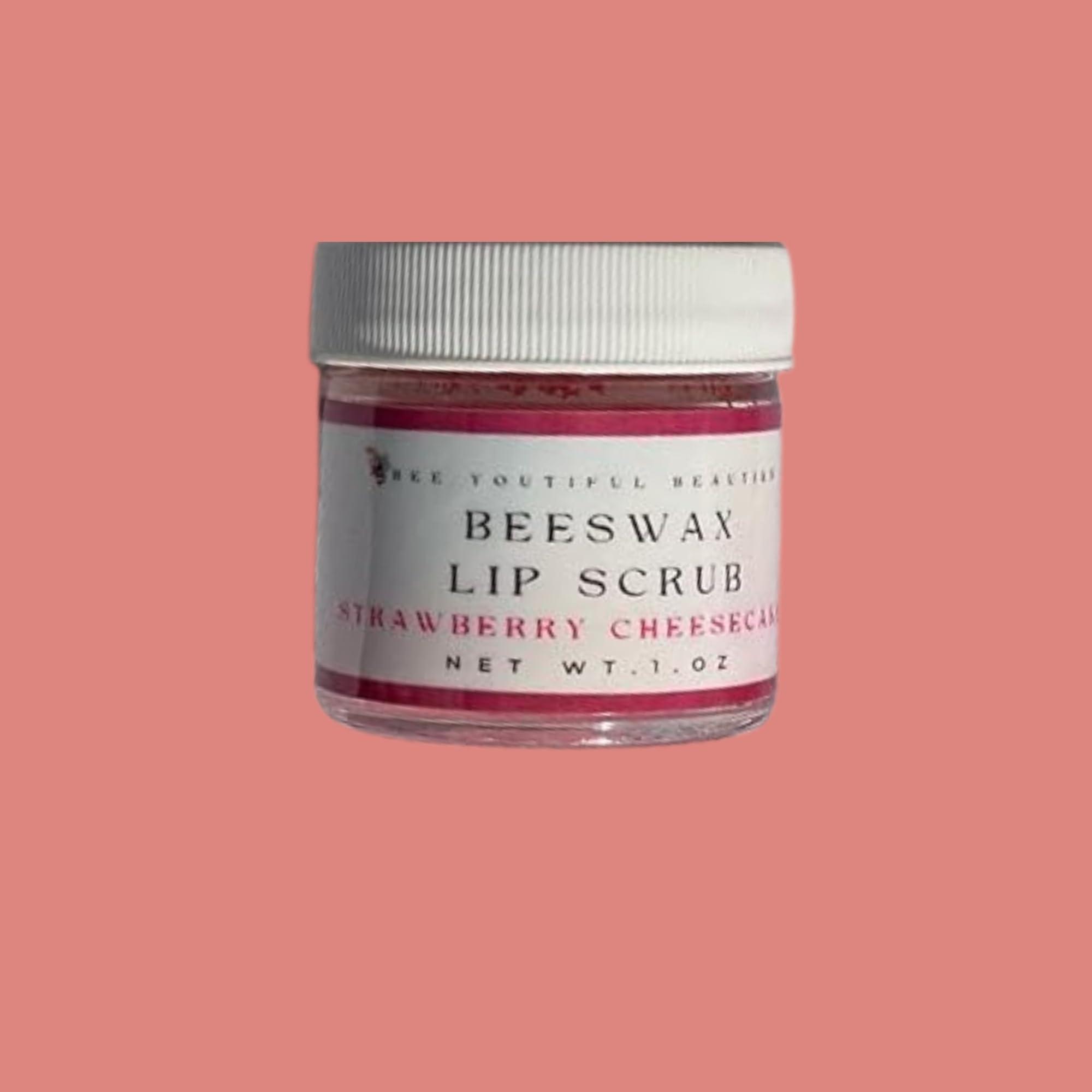 Bee-Youtiful Beauties Bee-Youtiful Beauties Beeswax Lip Scrub | Moisturizing Lip Exfoliator Scrub for Dry Lips | Lip Scrubber Exfoliator | Great for Smokers Lips (Sweet Cheeries)