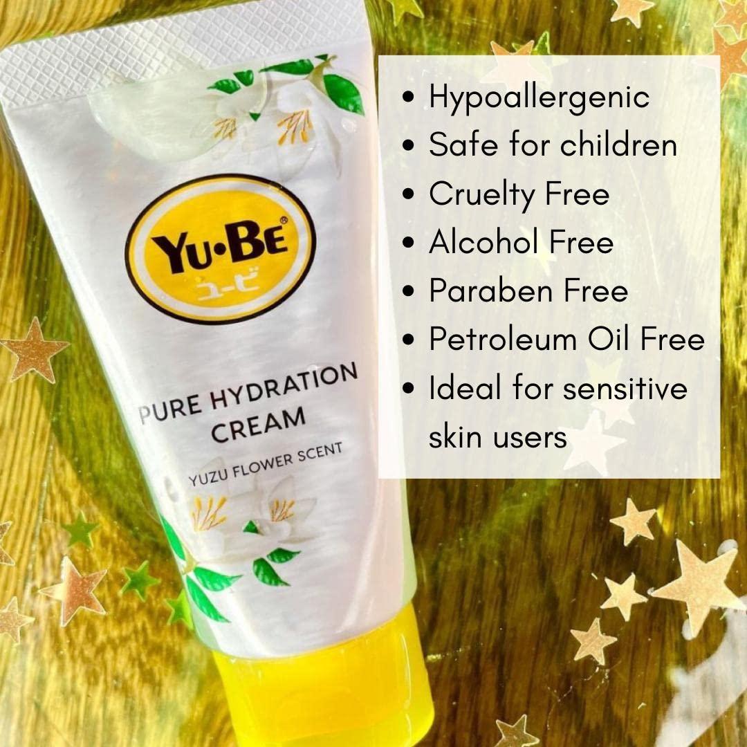 Yu-Be Yu-Be Yuzu Pure Hydration Cream (Duo): Body & Hand Cream - Vegan Skin Care Cream for Sensitive & Dry Skin - Soothing Yuzu Flower Extract - Day & Night Moisturizer- 1.35 Fl Oz