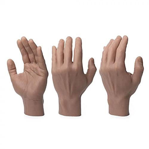 A Pound of Flesh A Pound of Flesh Practice Tattoo Hand With Wrist Silicone Tattooing Fake Skin for Practice or Display Professional Quality, Left Light Brown Skintone