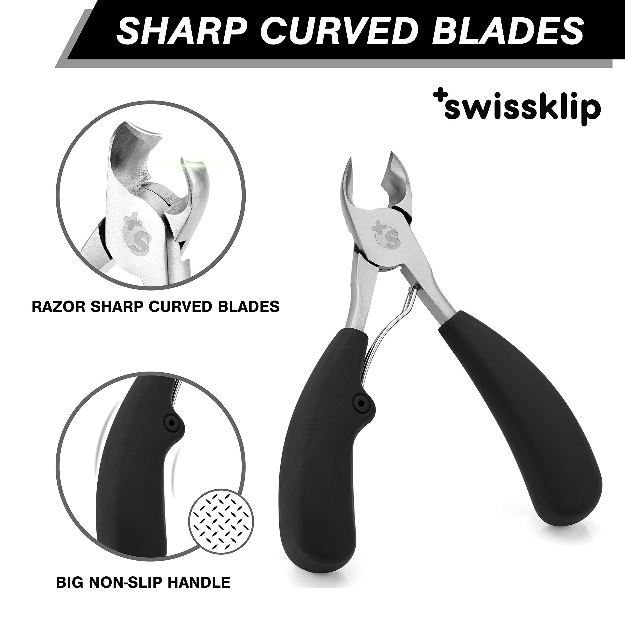 Swissklip Swissklip Heavy Duty Toenail Clippers for Seniors Thick Toenails I Professional Nail Clippers for Ingrown Toenail I nail clippers for men I well suited as finger nail clippers adult