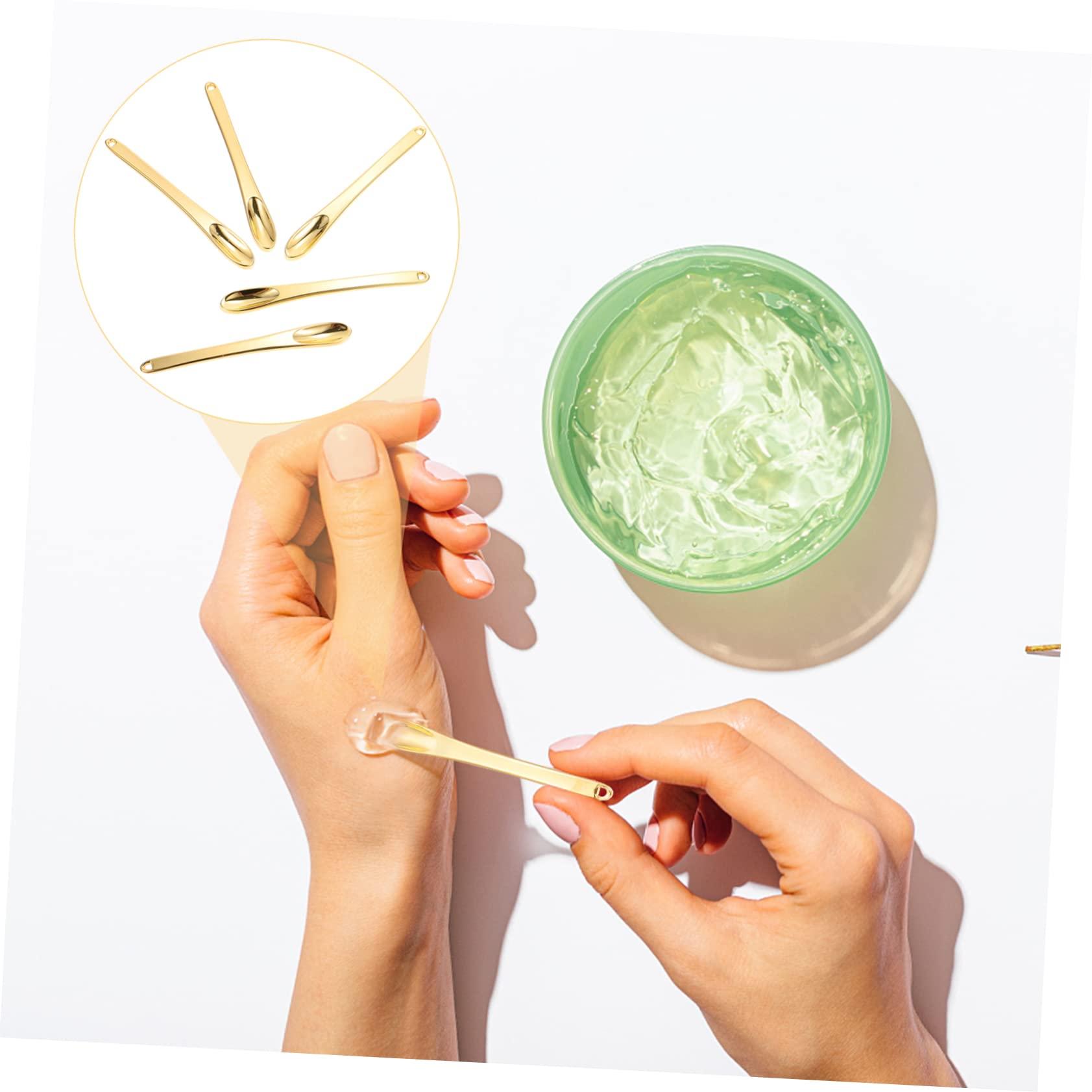 balacoo Balacoo 15 Pcs Face Cream Scoop Small Face Spoon Portable Makeup Beauty Scoop for Facial Cosmetic Makeup Bottle Spatula Massage Cosmetic Bottles Miss Environmental Protection Zinc Alloy