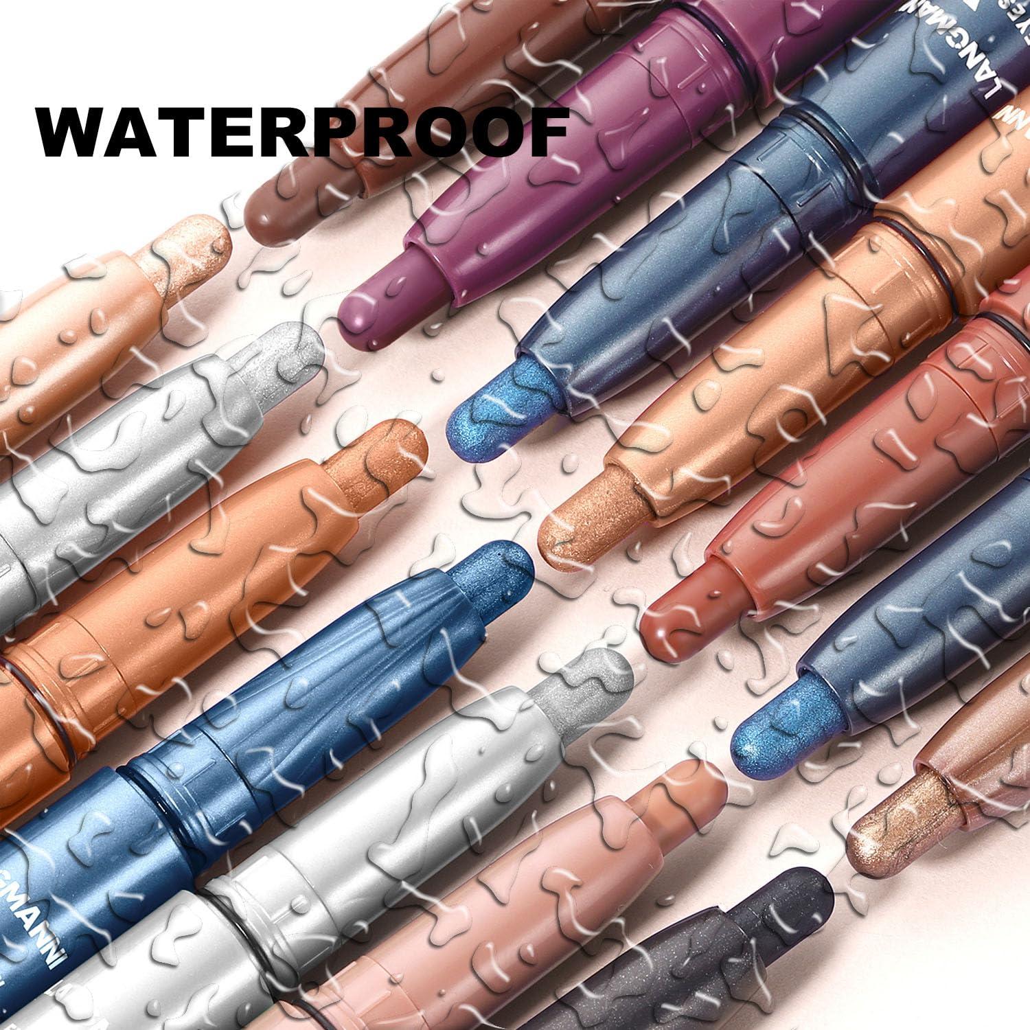 Wavuketu Wavuketu Red Eyeshadow Stick Shimmer Cream Single Eyeshadow Pencil Makeup, High Pigmented Crease-proof Eye Shadow Brightener Stick, Hypoallergenic Waterproof Long Lasting Eye Highlighter Stick (12#)