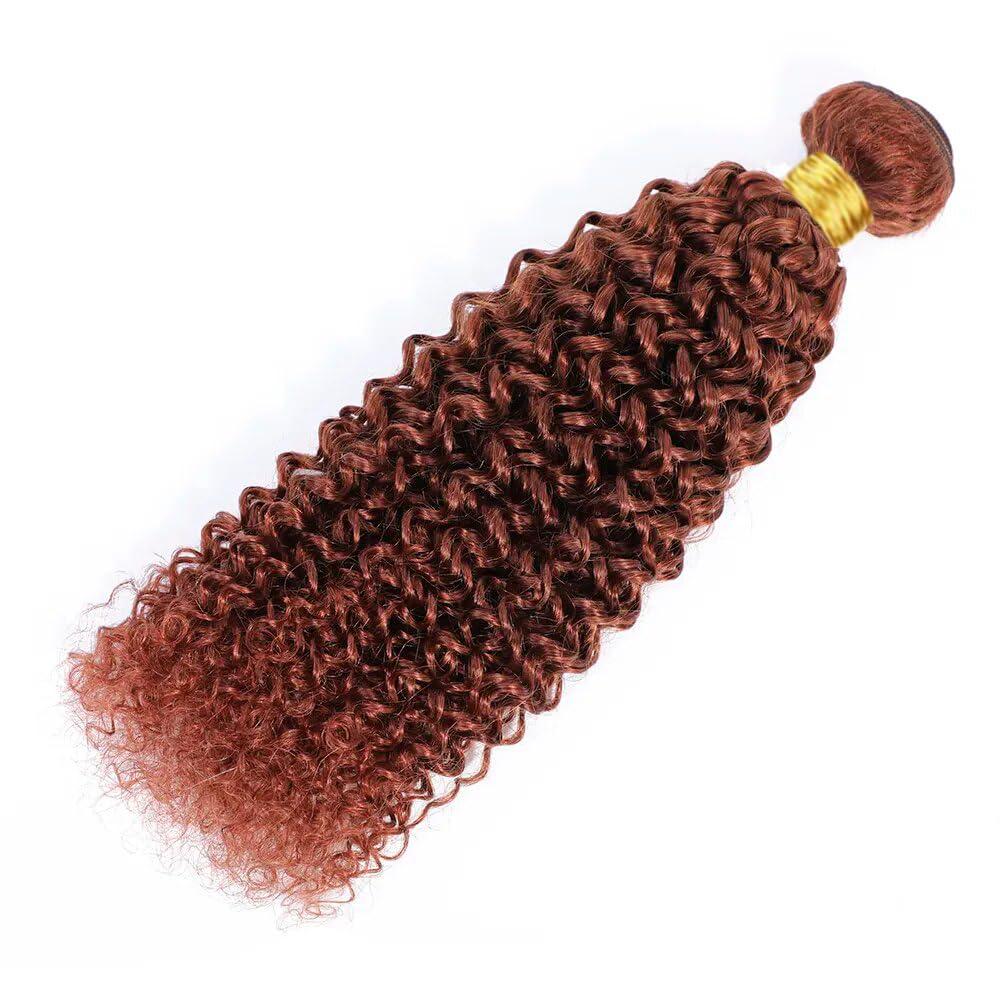 Fridnae Reddish Brown Bundles Copper Curly Wave Human Hair Bundles Copper Red Bundles Human Hair 3 Bundles 10 12 14 Inch Auburn Curly Bundles Human Hair Extensions