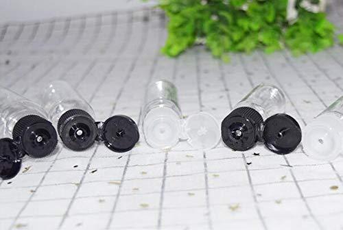 ericotry 12PCS 30G 30ml 1oz Clear Empty Plastic Sample Flip Cap Bottle Pot Vial Jar Perfect for Makeup Emollient Water Shower Gel Emulsion Liquid Comestic Containers
