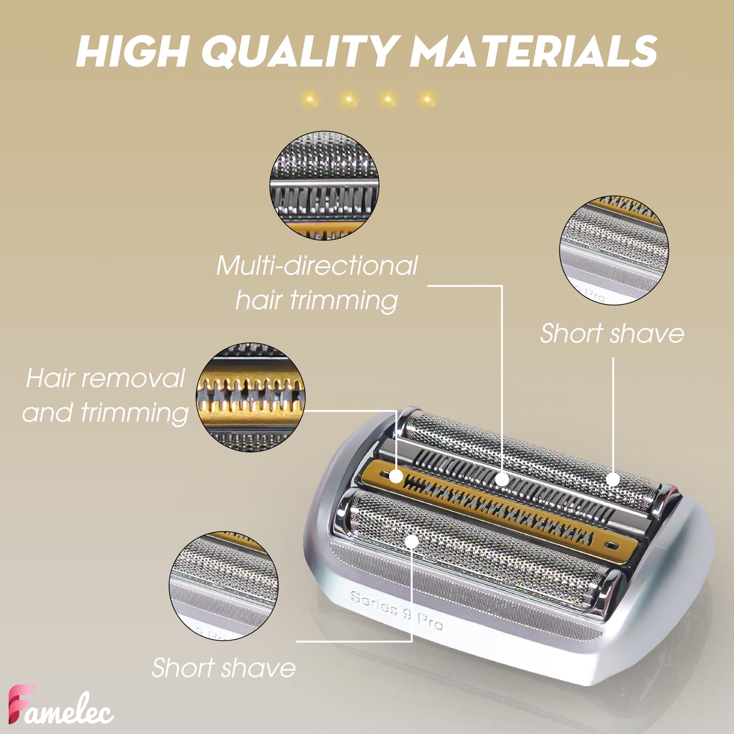 FAMELEC FAMELEC 94M Electric Razor Head for Braun Series 9 Pro, Compatible with Braun Series 9 Replacement Heads, Fit for Braun S9 Sport Replacement Head 9599cc, 9330s Wet&Dry, 9487cc, 9597cc, 9577cc, 9567cc