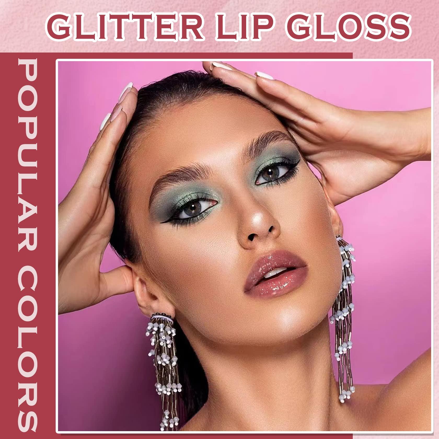 NVLEPTAP NVLEPTAP 3PCS Liquid Glitter Lipstick Glitter Lip Gloss Set,Diamond Shimmer Matte Lipstick Set Long Lasting High Pigment Glitter Lip Stick Kit Lip Gloss Set Halloween Makeup Gift - Set C