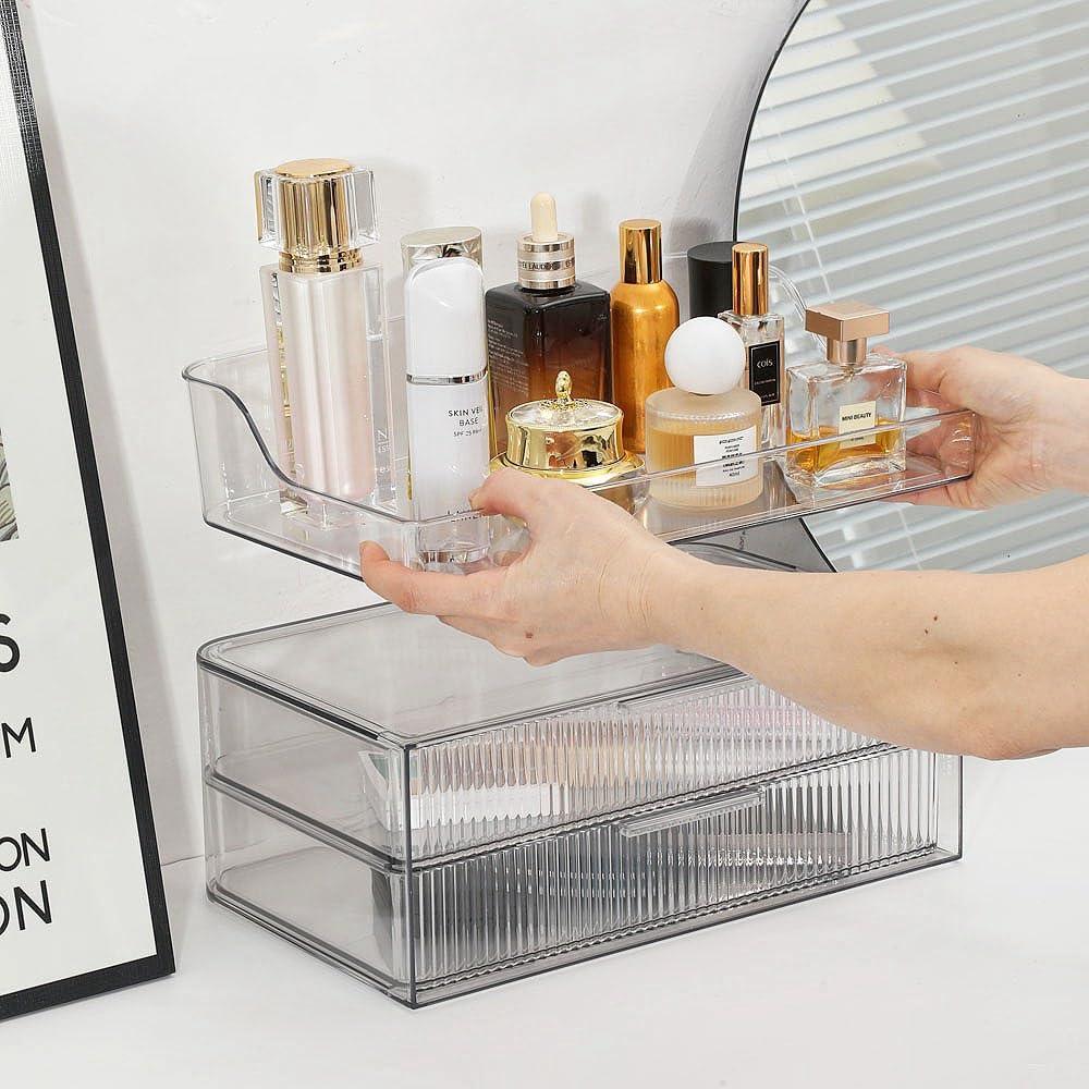 PLINJOY PLINJOY Makeup Organizer Countertop Large Cosmetic Display Cases Cosmetic Organizer Skin care Organizer