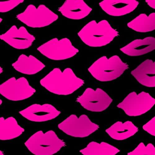 Spoonflower Spoonflower Fabric - Lips Beauty Makeup Lipstick Kiss Kisses Fashion Print Valentines Love Printed on Petal Signature Cotton Fabric by The Yard - Sewing Quilting Apparel Crafts Decor
