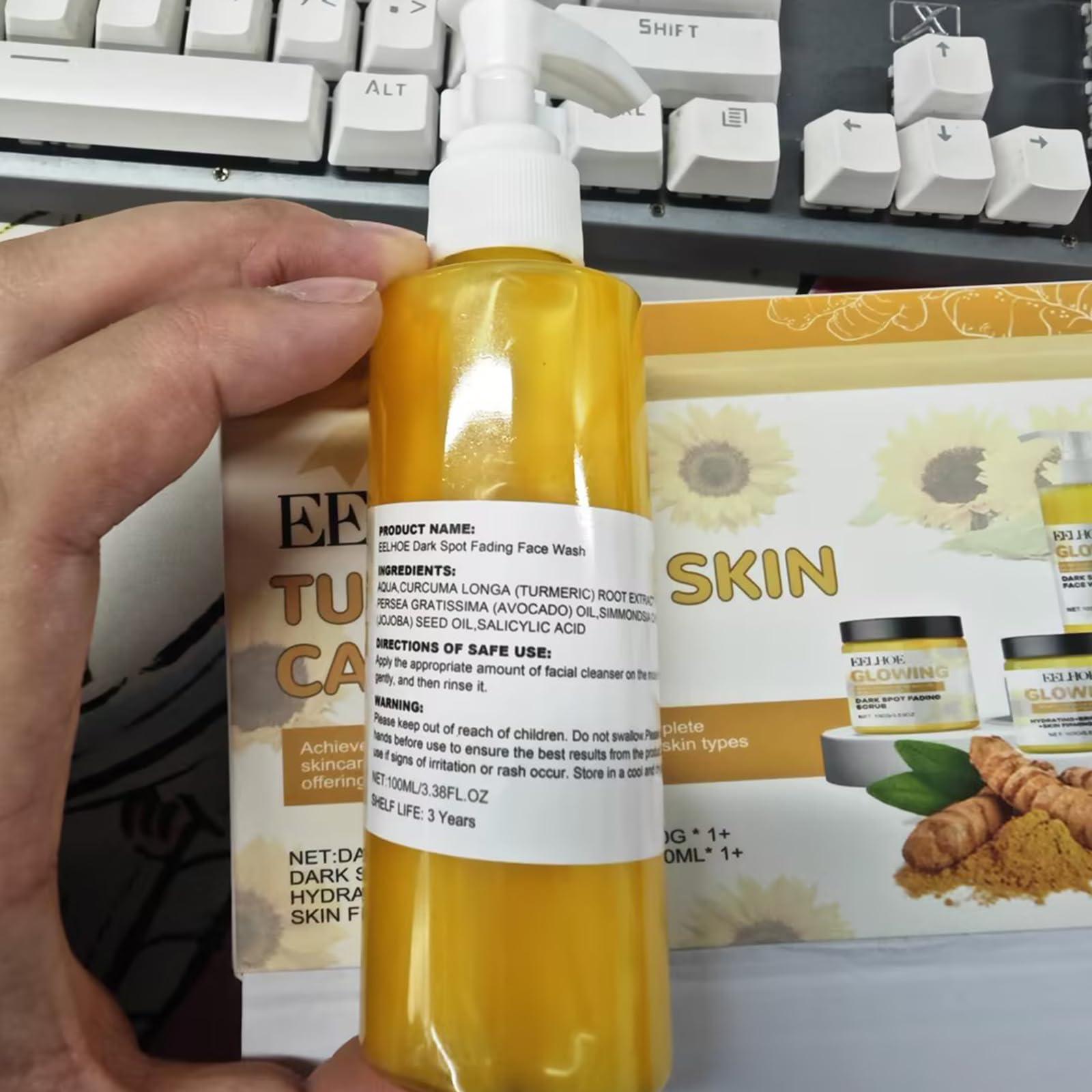 Omexry Turmeric Glow Combo Skincare Set, Turmeric Skin Care Set, Turmeric Glow Face Wash, Turmeric Scrub Glow Butter and Glow Butter, Face Care Set for Women (1 Set)