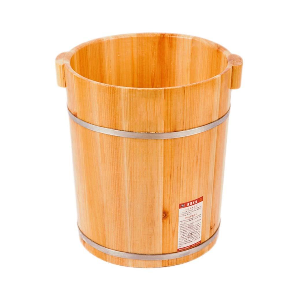 JHDPH Wood Foot Bath Bucket Adult Heightening Wooden Foot Basin, Household With Lid Foot Bath, Foot Bath, Foot Bath Barrel Household, Covered Foot Bath, Fragrant Fir Foot Bath Barrel, Family Health Gift,40