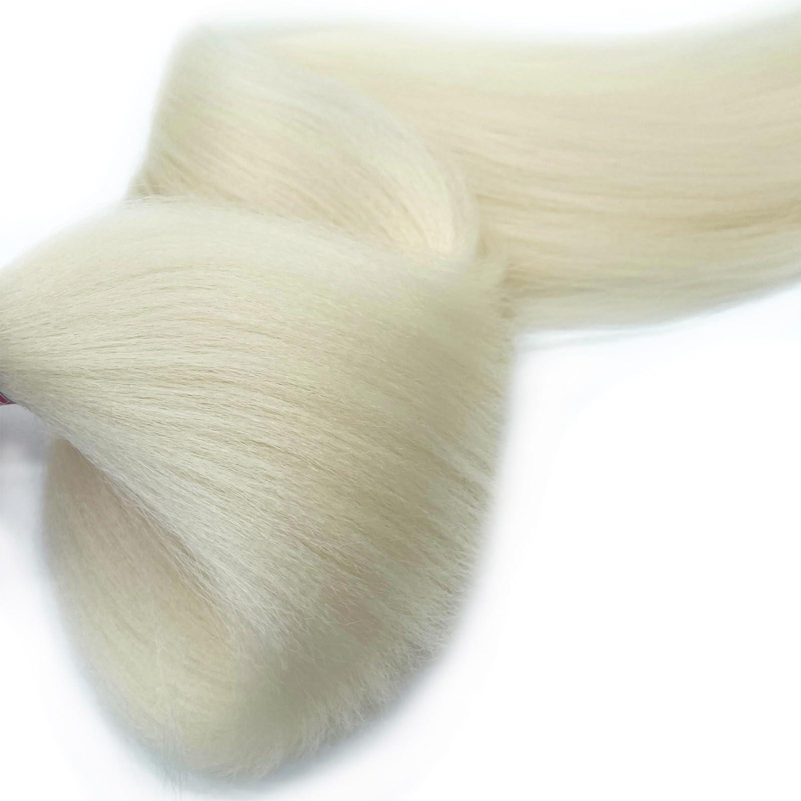 UPerfe Blonde 613 Braiding Hair Pre Stretched Knotless Prestretched Braiding Hair 30 inch Colored Hair Extensions for Braiding Pre Stretched Micro Braids Itch Free Yaki Long Braiding Hair Blonde