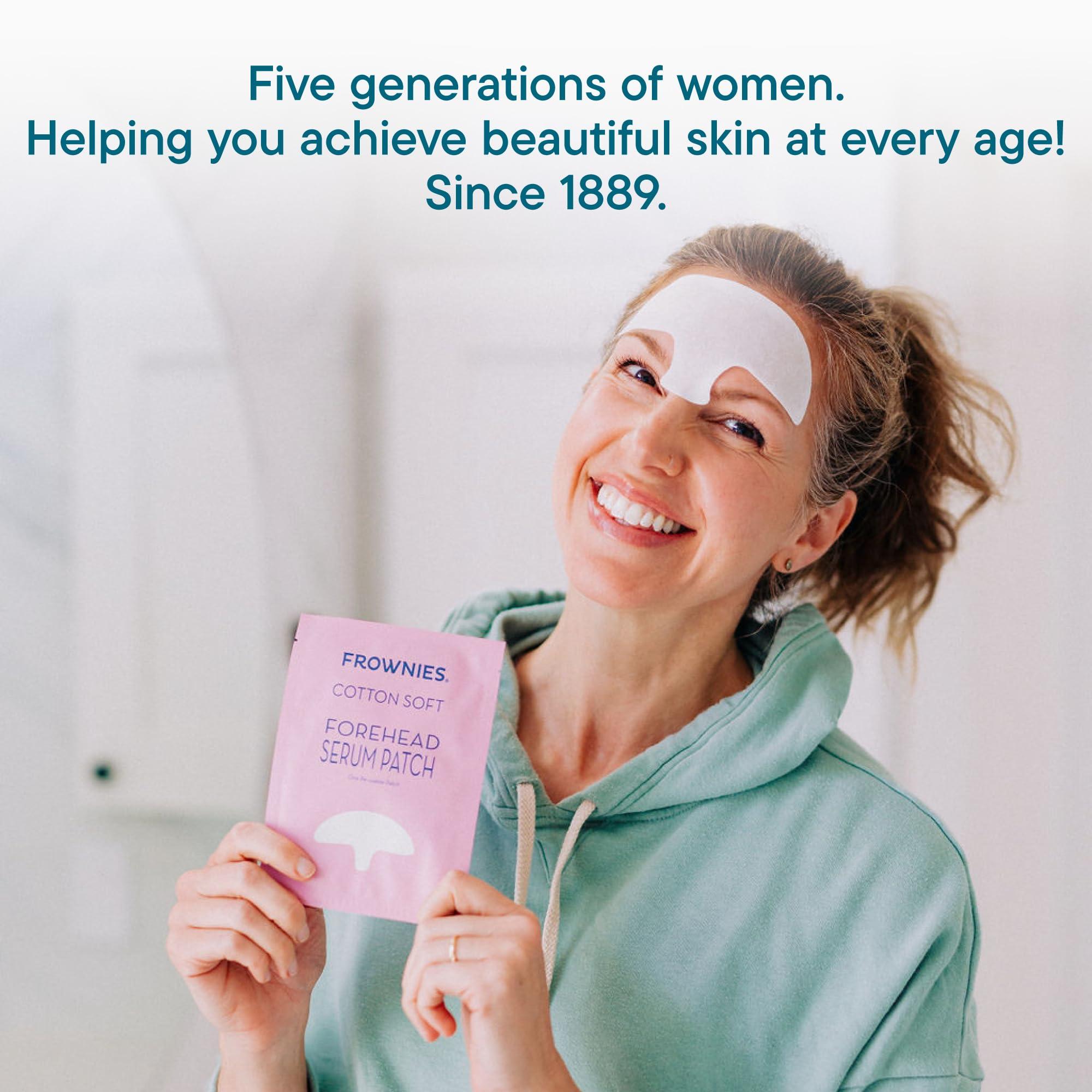 Frownies Frownies Cotton Soft Forehead Serum Patch - Serum Infused Forehead Wrinkle Patch For Fine Lines & Wrinkles - Reusable Hypoallergenic Facial Patch - Hydrating Face Mask to Plump Skin