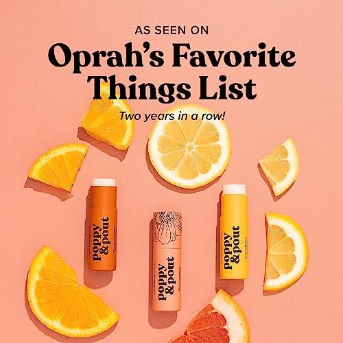 Poppy & Pout Poppy & Pout Orange Bloom Jumbo Lip Balm | All Natural Lip Balms & Moisturizers | Hydrates with Beeswax, Vitamin E, Organic Coconut Oil | Cruelty-Free | Lip Balm in Recyclable Cardboard Tube