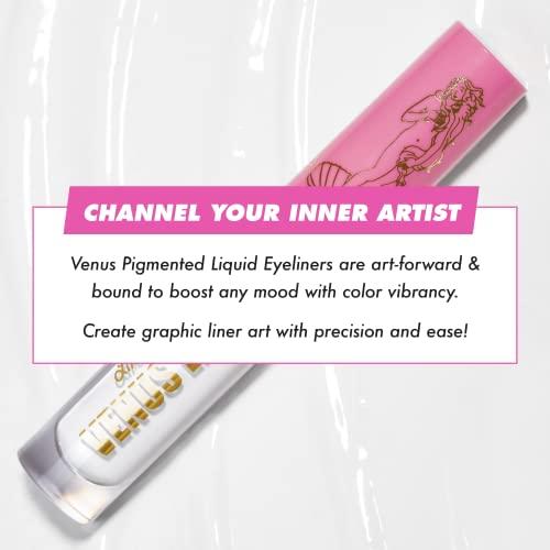 Lime Crime Lime Crime Venus Pigmented Liquid Eyeliner with Precision Brush, Babys Breath (True White) - Ultra Matte Water-Based Formula is Long-Lasting, Smudge-Proof & Quickly Dries - Vegan & Cruelty-Free