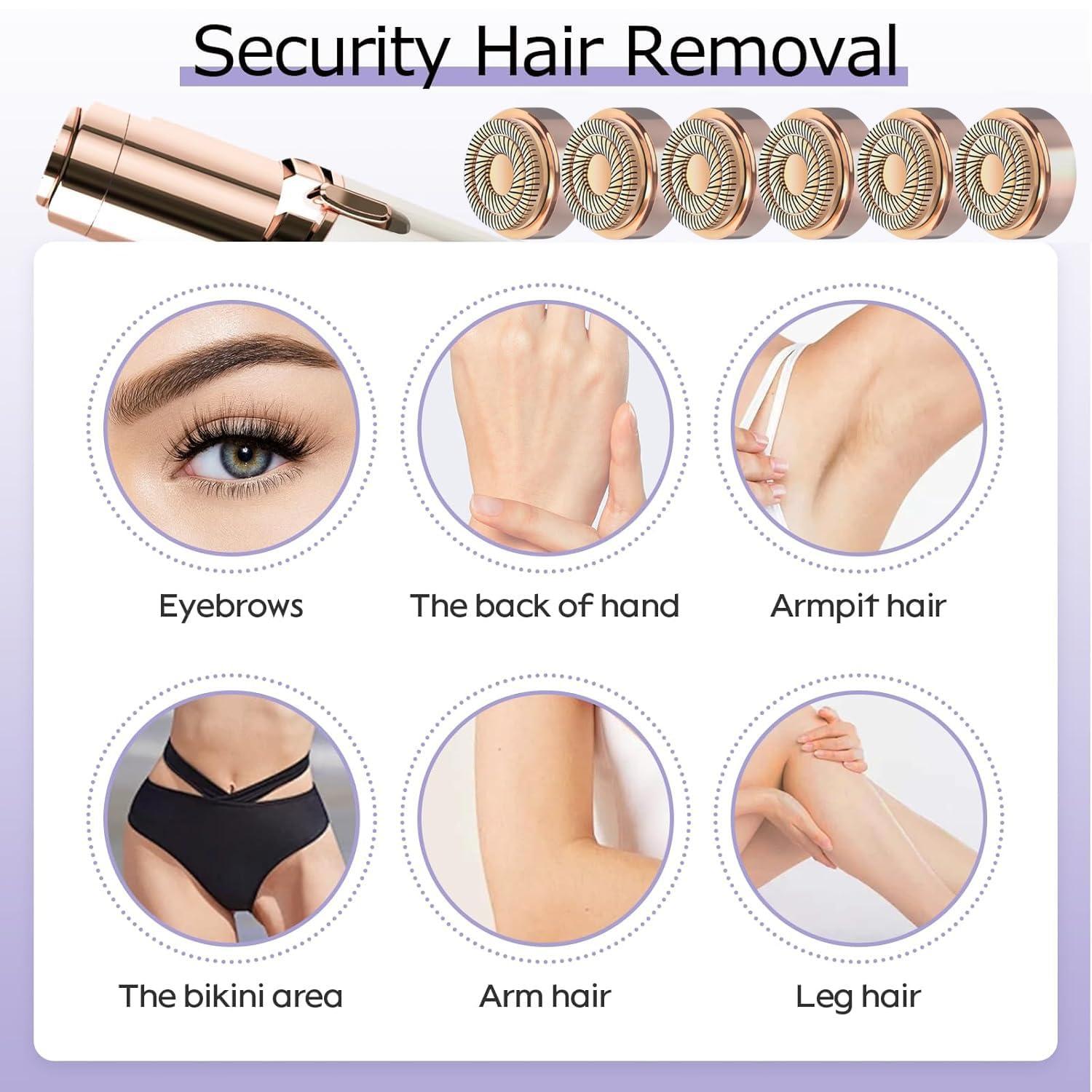 Midnt Gen 2 Replacement Heads for Flawless Facial Hair Remover, Shaver Pro Replacement Blades Heads Compatible with Finishing Touch Flawless Hair Removal for Woman Face,As Seen on TV.(6 Pack)