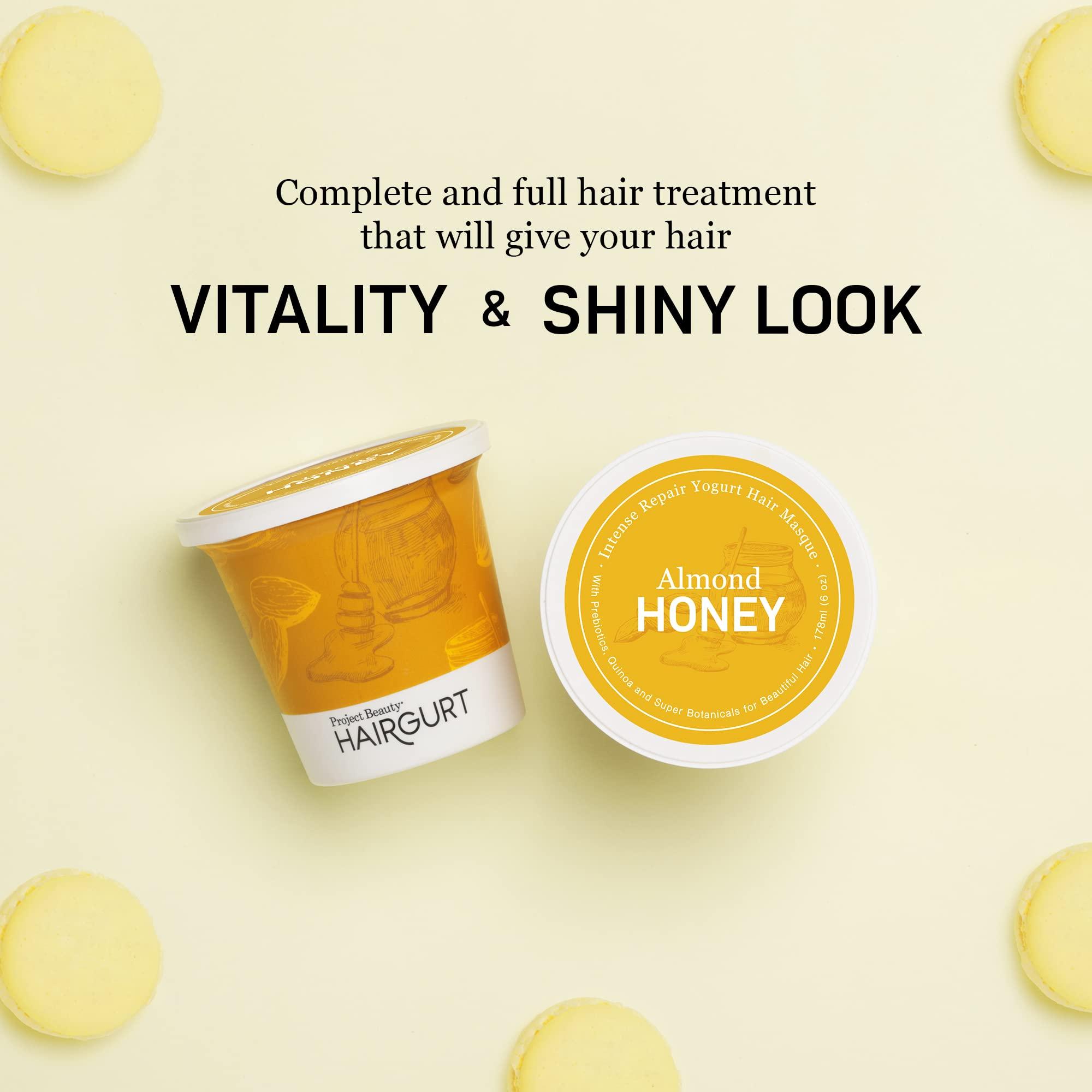 Hairgurt Hairgurt Intense Repair Almond-Honey Conditioner Set, Natural 3-Piece - Shampoo, Conditioner, Hair Mask for Dry, Damaged, Frizzy Hair & Growth, 8.0 fl oz