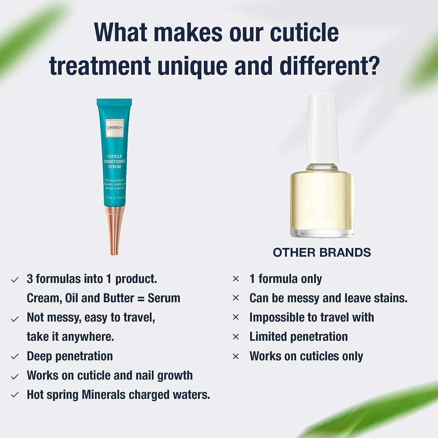 Onsen Secret Onsen Secret Nail Reboot Duo - Treatment for Damaged Nails - Natural Nail Care & Cuticle Repair - Visible Results For Perfect Nails, Cuticle Conditioner Cream 15ml & Nail Reboot Oil 10ml