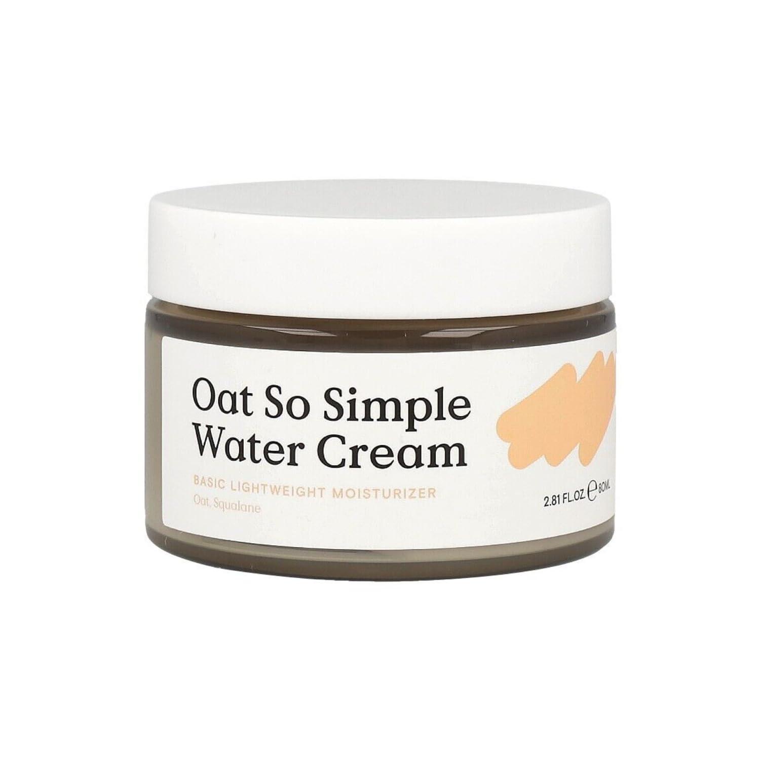 Krave Beauty KraveBeauty Oat So Simple Water Cream, Enriched With Oat & Squalane To Soothe & Lock In Moisture, Everyday Moisturizer, For All Skin Types, Vegan & Cruelty Free, 2.7 fl oz