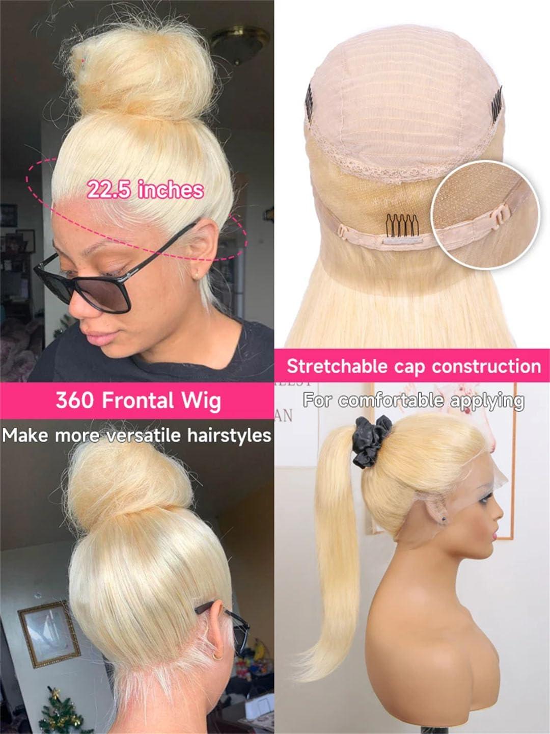 Generic Generic 360 Lace Front Wigs Human Hair Pre Plucked Bone Straight 13X4 613 Hd Full Lace Wig 13X6 Human Hair Lace Frontal Wig