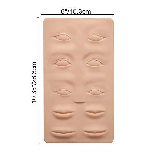 DBQ Tattoo Skin Practice 3pcs 3D Microblading Practice Skin For Eyebrows And Lips ermanent Makeup Brow And Lips Silicone Skin Tattoo Training by Micro-Blading And Needling,Fake Skin Sheets For Beginners