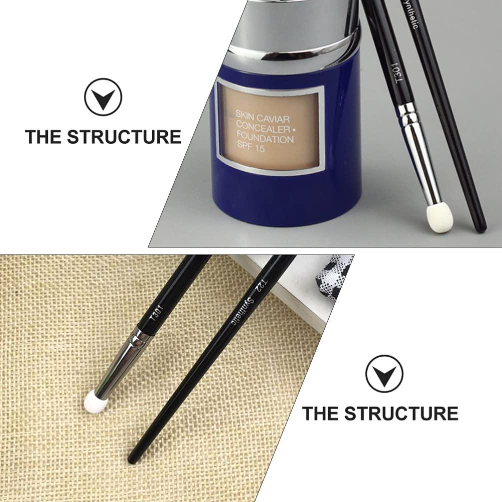 Lurrose 1 Set Flat Eyeliner Eyebrow Concealer Brush Under Eye Makeup Eyebrow Foundation for Concealing Blending Setting Buffing Makeup