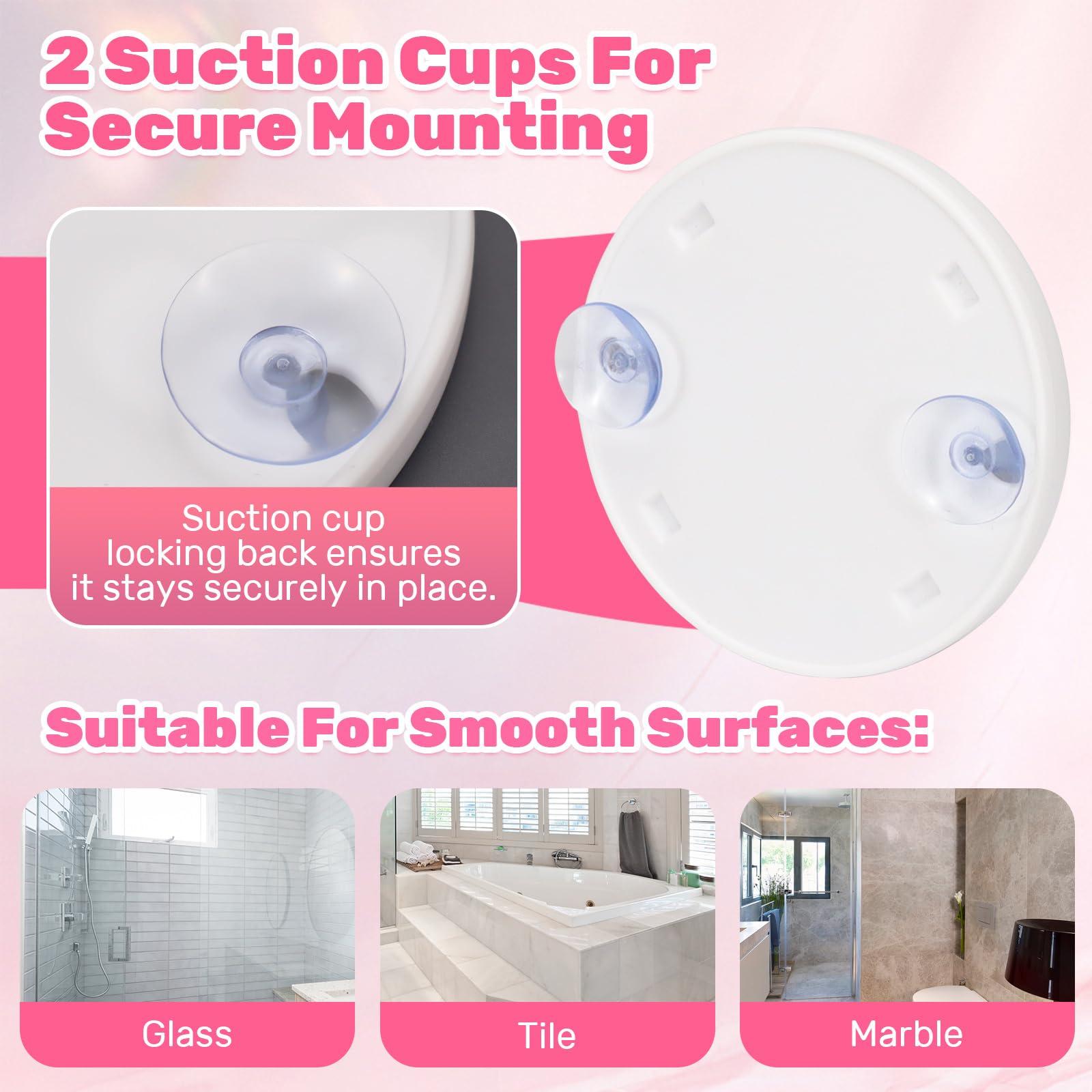 BELEFU BELEFU 2 Pcs 15X Travel Magnifying Mirror Suction Cup, 3.54 Inch Round Small Magnified Mirror Compact, Portable Face Makeup Mirror with Magnification for Pluck Eyebrows Shaving Bathroom