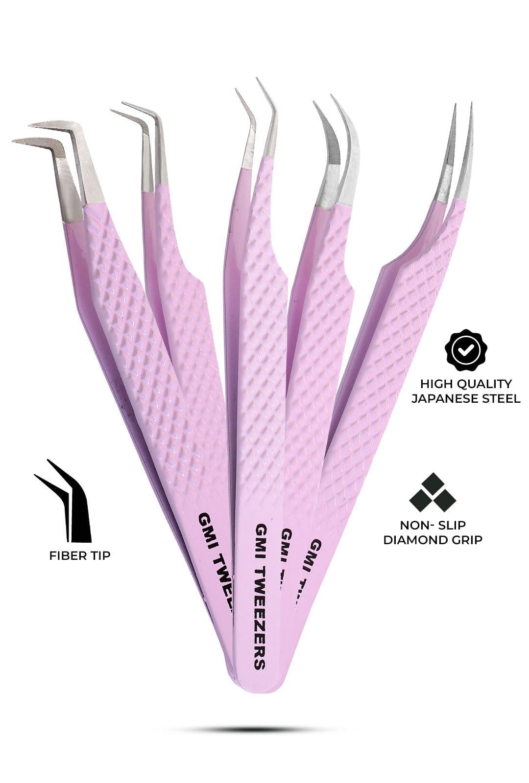 GMI TWEEZERS Fiber Tip Lash Tweezers For Eyelash Extension Tweezers Professional