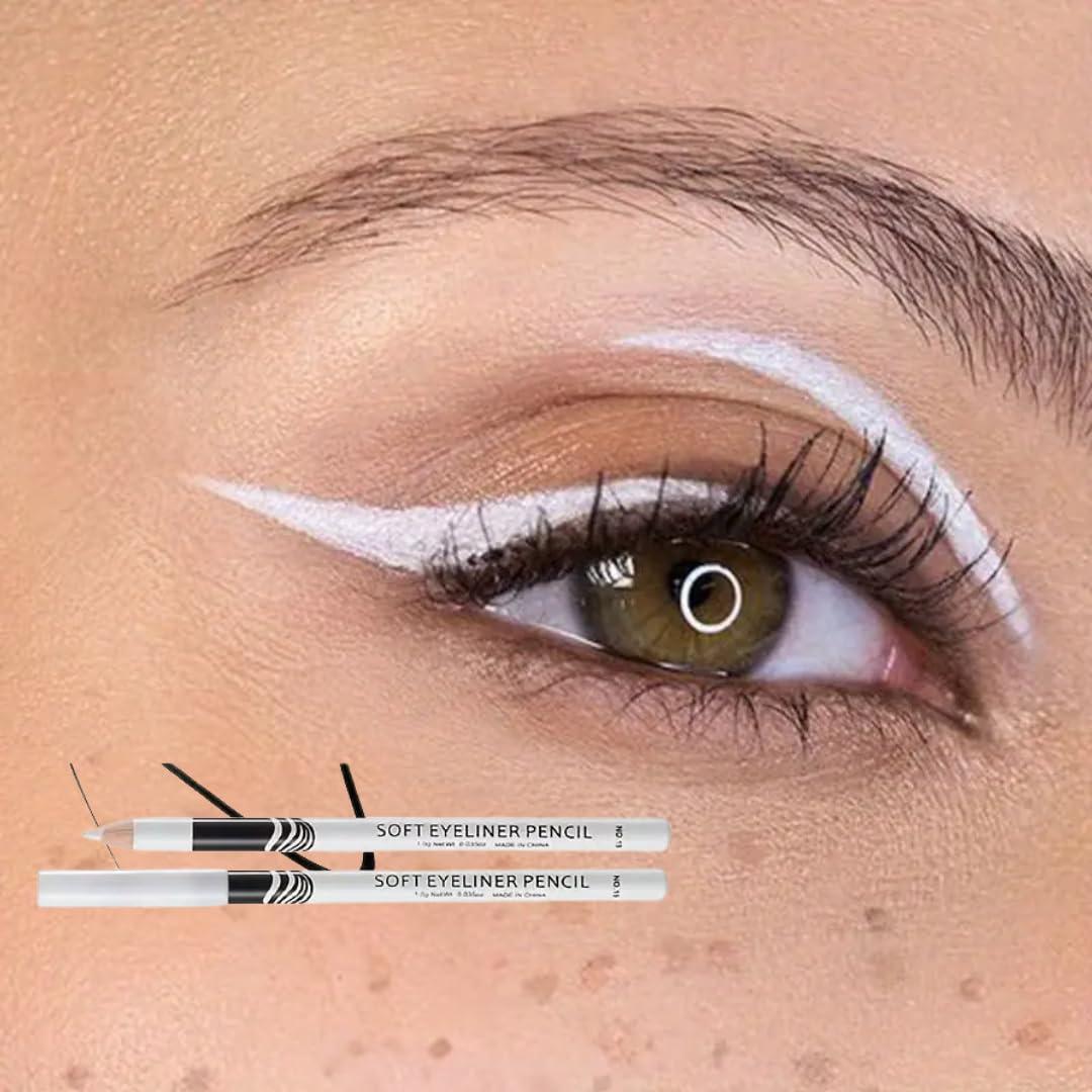 The Arcilas Novacain The Arcilas Novacain Waterproof White Eyeliner Pencil  Pack of 12, Smudge-Proof, Long-Lasting Matte Eye Liner for Waterline & Tightlining  Highly Pigmented, Hypoallergenic Makeup for Sensitive Eyes