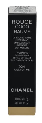 CHANEL Rouge Coco Baume Hydrating Beautifying Tinted - 924 Fall For Me by Chanel for Women - 0.11 oz Lip Balm
