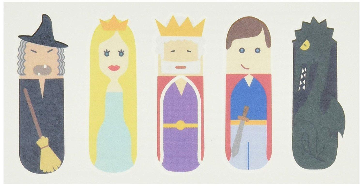 NPW NPW Finger Temporary Tattoos Set, 40 Tattoos (20 Fairytale & 20 Safari), Multicolor, 1.7\" x 0.74\", Age 3+