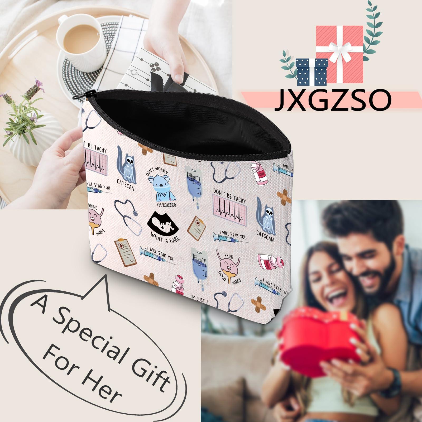JXGZSO JXGZSO Nursing Inspiration Gift Nurse Survival Kit Bag Anatomy Lover Gift Medical Workers Makeup Bag Nurse Zipper Pouch Bag