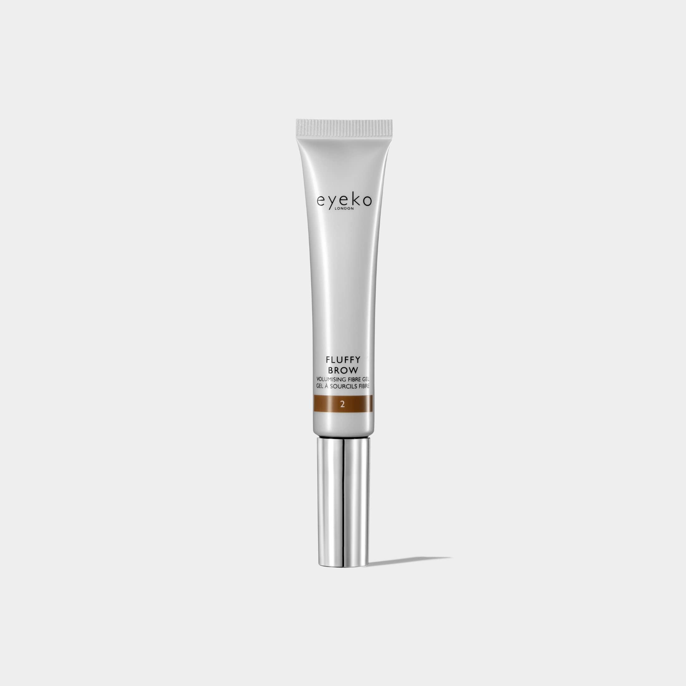 Eyeko Eyeko Fluffy Brow - Shade 2 Warm Medium Brown - Fiber Enhanced Tinted Brow Gel - Volume & Hold - With Castor Oil and Vitamin E - Vegan 8ml