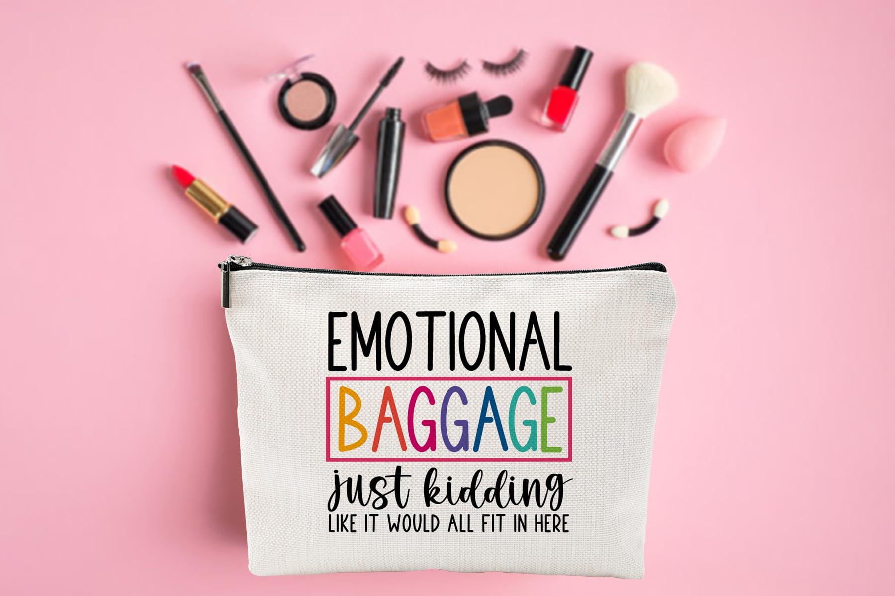 ZUYUROU ZUYUROU Funny Gifts for Women, Friends, Hostess Gift Ideas Cool Gifts for Women Mom Grandma Birthday Gift Ideas Gag gifts Girls Weekend Fun Makeup Travel Bag Cosmetic Bag Emotional Baggage