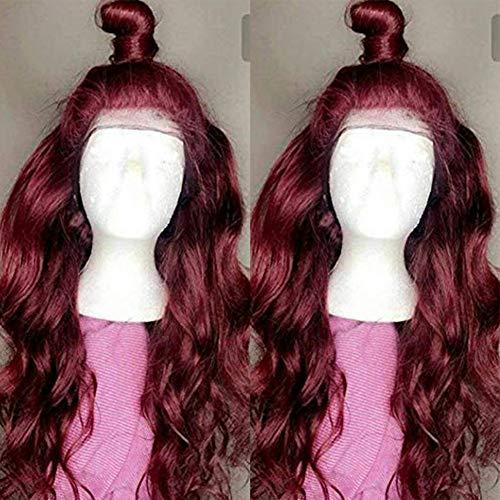 Wig Slayer Pure 99J Lace Front Human Hair Wigs for African American Women 130% & 150% Body Wave Brazilian Virgin Full Lace Wigs Pre Plucked (20 inch, 13x4 Lace Front Wig 130%)