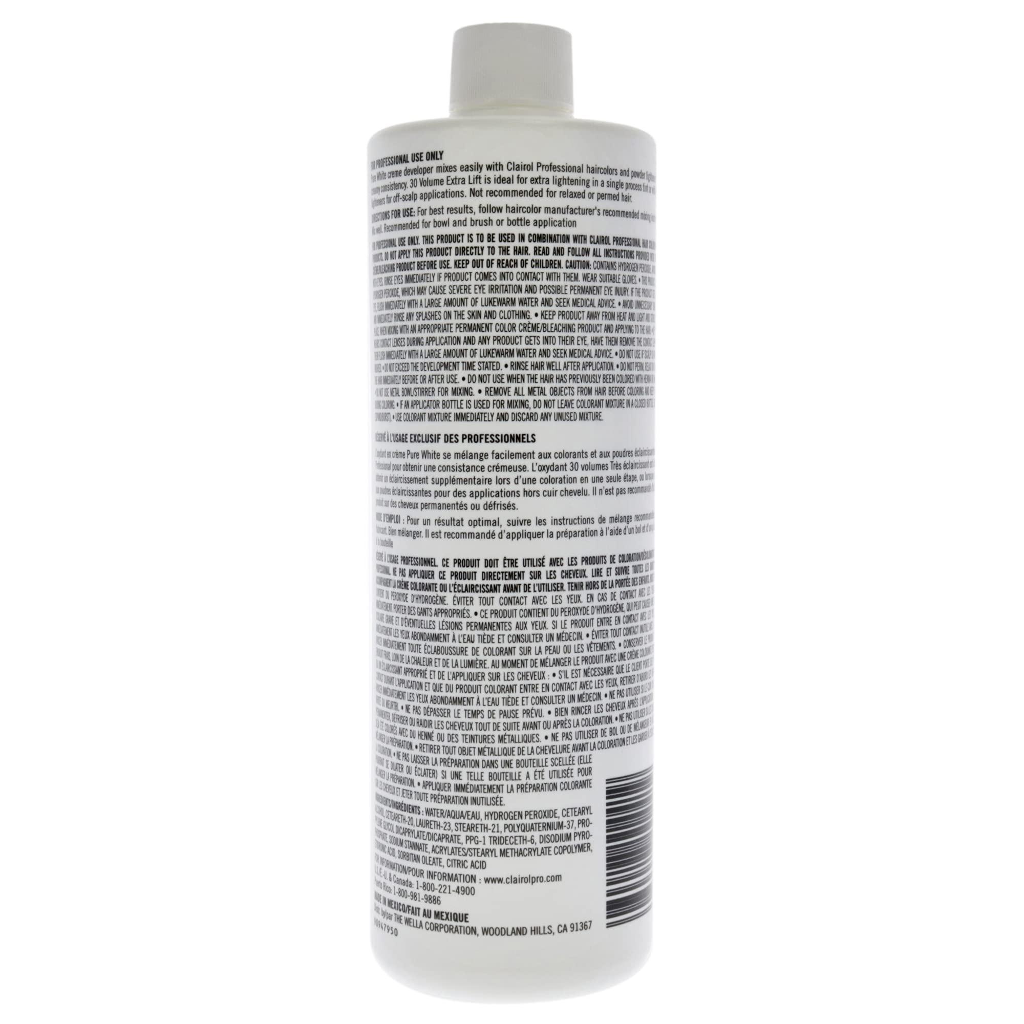 Clairol Professional Clairol Professional Pure White 30 volume Crme Developer, 16 oz (Pack of 2)