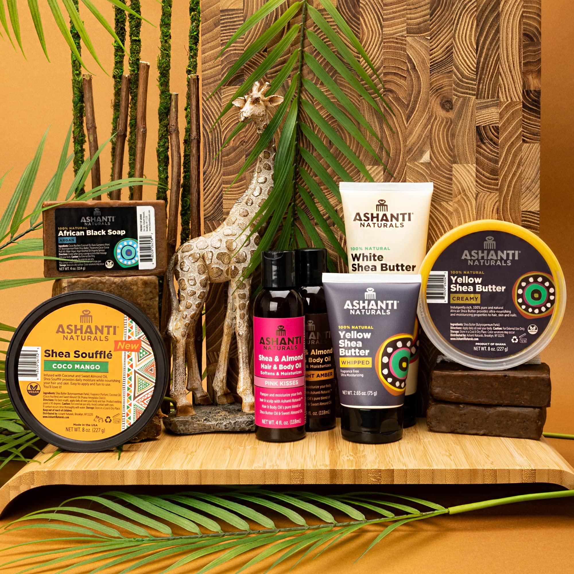 Ashanti Naturals Ashanti Naturals Yellow Chunky Raw Shea Butter | Unrefined African Shea Butter from Ghana | 100% Natural Moisturizer, No Additives - 5 oz