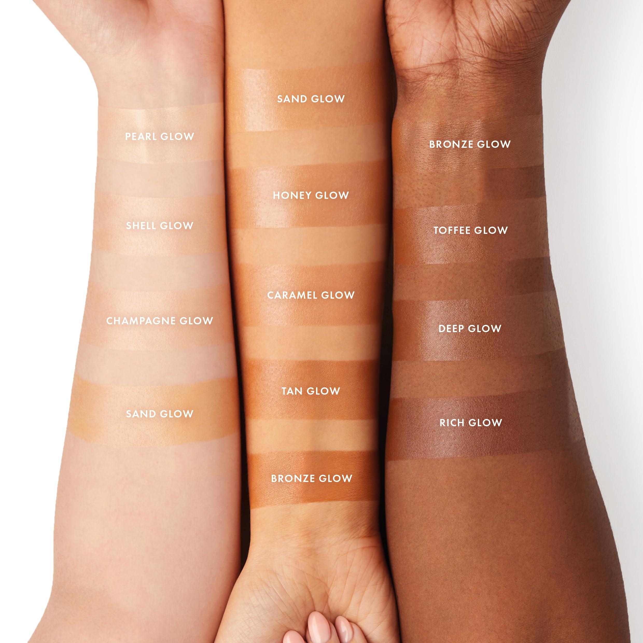 ICONIC LONDON ICONIC LONDON Radiance Booster | Liquid Radiance Lightweight Skin Tint for a Glowy Makeup Look, Cruelty Free, Vegan Makeup (Tan Glow) 30 mL/ 1.01 Fl Oz