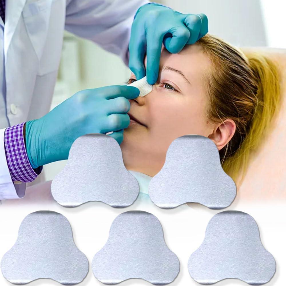 MUROCEA MUROCEA Aluminum Nasal Splints, External Nose Support Protector for Rhinoplasty Septoplasty Sur-gery, Nose Brace Fracture, ENT, Orthopedic Immobilization, Sliver, 5PCS (M)