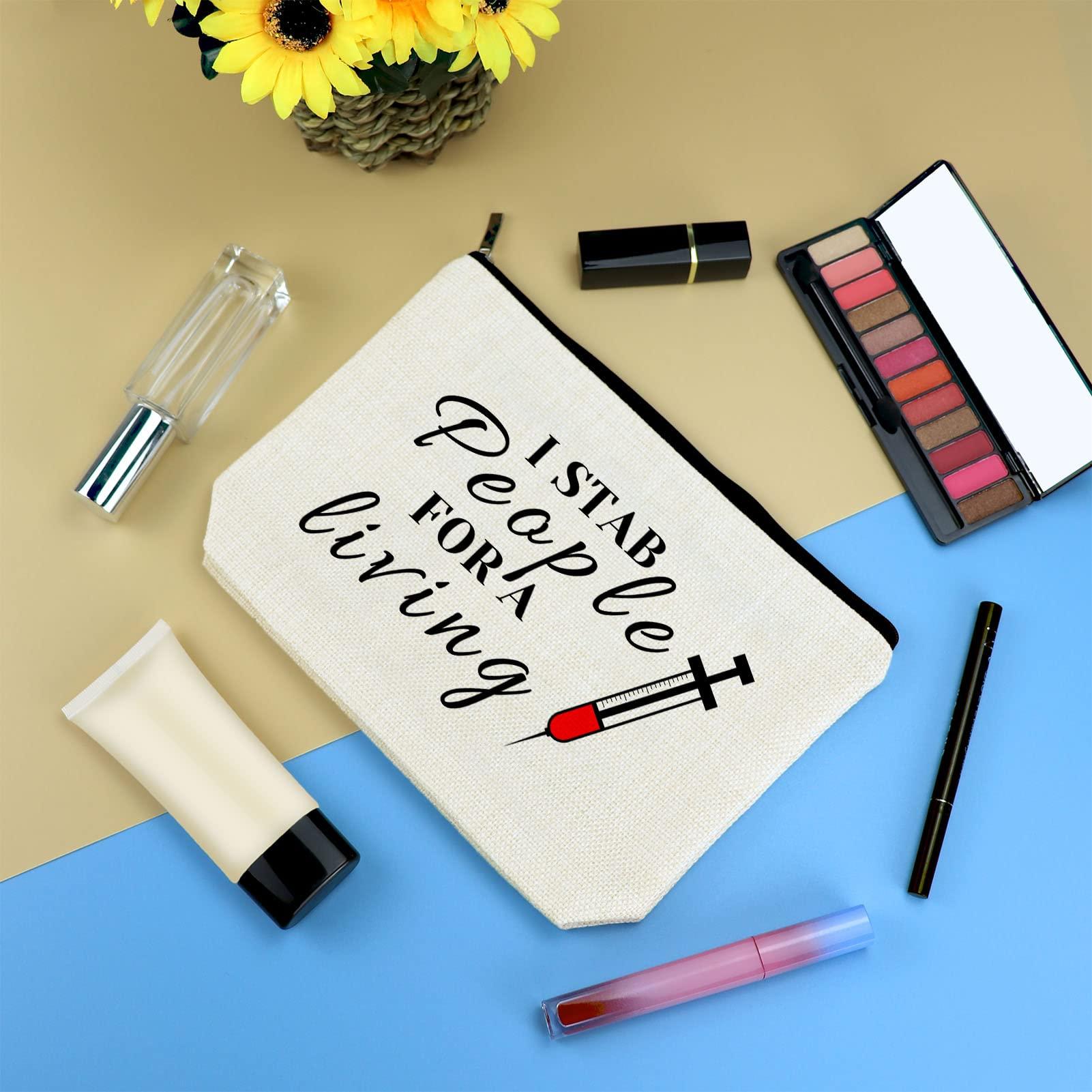 Mikela Funny Nurse Gift Nurse Life Gift Makeup Bag RN Nurses Practitioner Gift Cosmetic Bag Nursing Graduation Gift Nurse Week Day Gift Nurses Appreciation Gift Birthday Gift Travel Toiletry Pouch