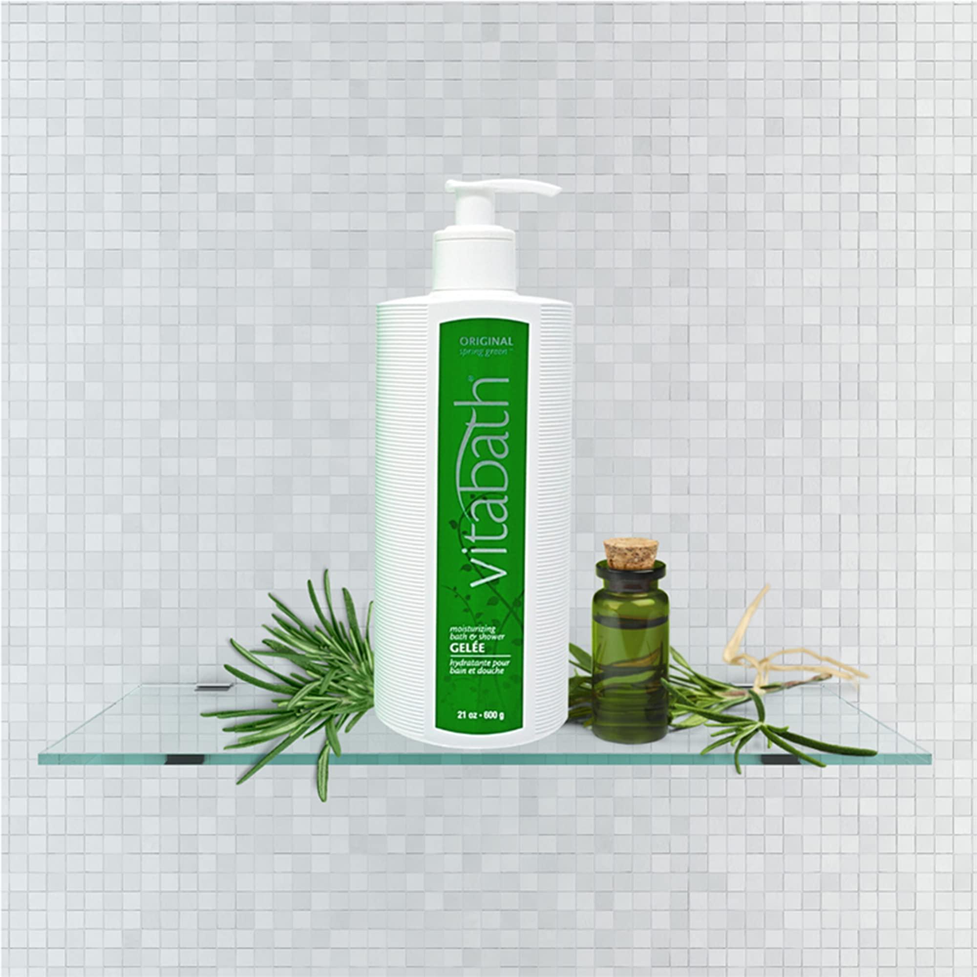 Vitabath Vitabath Original Spring Green Moisturizing Bath & Shower Gel Wash Intoxicating Botanical Skin Rejuvenation, Hydrating Dry Skincare, Body Cleanser & Foaming Gelee - 21 oz